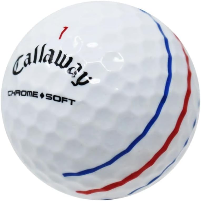 - Recycled Chrome Soft Triple Track Golf Balls, Good Condition, AAA Quality for Callaway, White